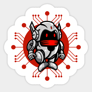 Cyber Ninja Robot Sticker